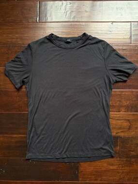 Theory Men's Essential Modal Jersey T-Shirt in Charcoal Gray